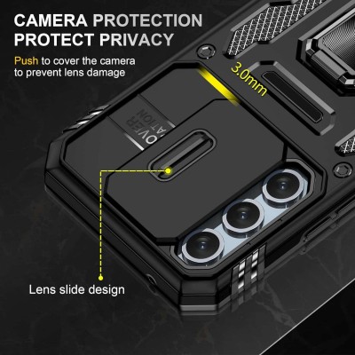 Ударостійкий чохол Camshield Army Ring для Samsung Galaxy A34 5G Чорний / Black