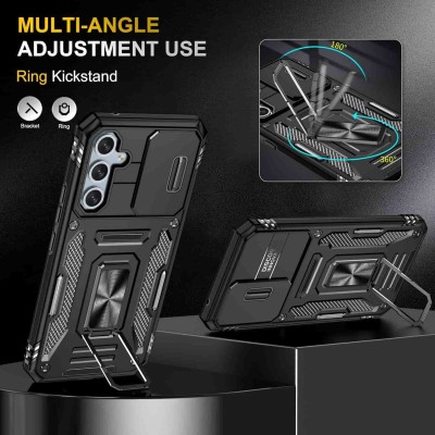Ударостійкий чохол Camshield Army Ring для Samsung Galaxy A34 5G Чорний / Black