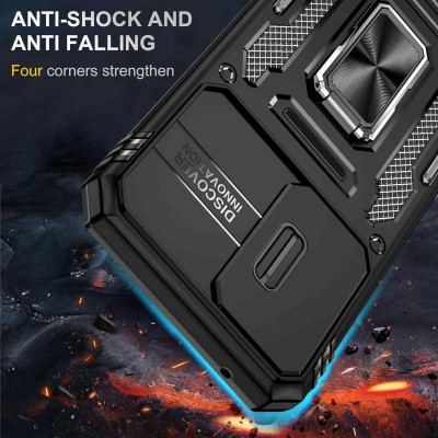 Ударостійкий чохол Camshield Army Ring для Samsung Galaxy A34 5G Чорний / Black