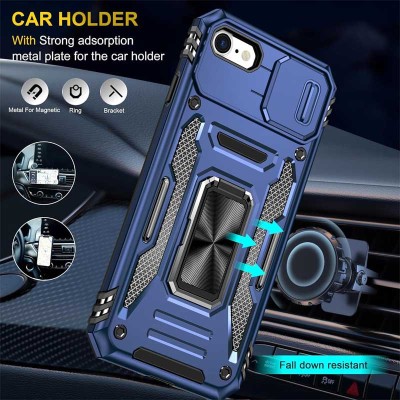 Ударостійкий чохол Camshield Army Ring для Apple iPhone 7 / 8 / SE (2020) (4.7") Синій / Navy