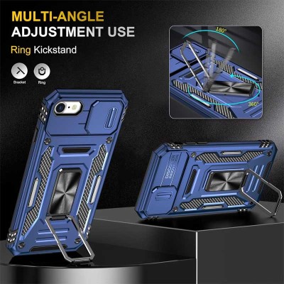 Ударостійкий чохол Camshield Army Ring для Apple iPhone 7 / 8 / SE (2020) (4.7") Синій / Navy