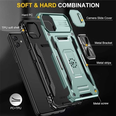 Ударостійкий чохол Camshield Army Ring для Samsung Galaxy A05 Зелений / Light Green