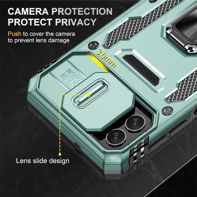 Ударостійкий чохол Camshield Army Ring для Samsung Galaxy A05 Зелений / Light Green