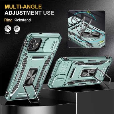 Ударостійкий чохол Camshield Army Ring для Samsung Galaxy A05 Зелений / Light Green