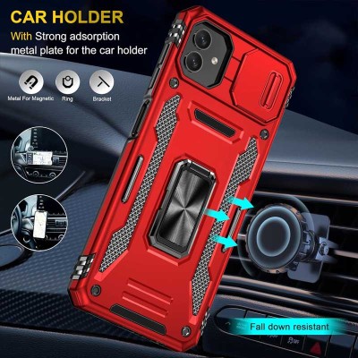 Ударостійкий чохол Camshield Army Ring для Samsung Galaxy A05 Червоний / Red