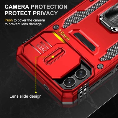 Ударостійкий чохол Camshield Army Ring для Samsung Galaxy A05 Червоний / Red