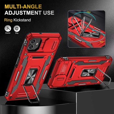 Ударостійкий чохол Camshield Army Ring для Samsung Galaxy A05 Червоний / Red
