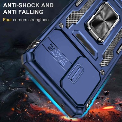 Ударостійкий чохол Camshield Army Ring для Samsung Galaxy A23 4G Синій / Navy