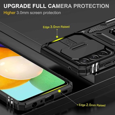 Ударостійкий чохол Camshield Army Ring для Samsung Galaxy A23 4G Чорний / Black