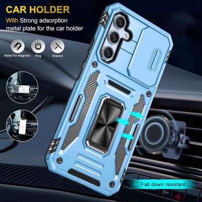 Ударостійкий чохол Camshield Army Ring для Samsung Galaxy A34 5G Блакитний / Light Blue