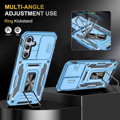 Ударостійкий чохол Camshield Army Ring для Samsung Galaxy A34 5G Блакитний / Light Blue