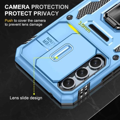 Ударостійкий чохол Camshield Army Ring для Samsung Galaxy A34 5G Блакитний / Light Blue