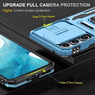 Ударостійкий чохол Camshield Army Ring для Samsung Galaxy A34 5G Блакитний / Light Blue