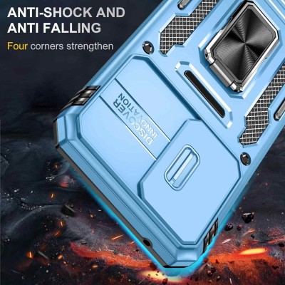Ударостійкий чохол Camshield Army Ring для Samsung Galaxy A34 5G Блакитний / Light Blue