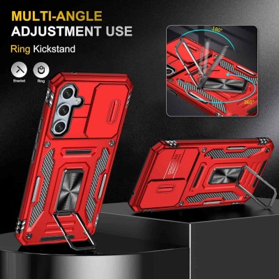 Ударостійкий чохол Camshield Army Ring для Samsung Galaxy A34 5G Червоний / Red