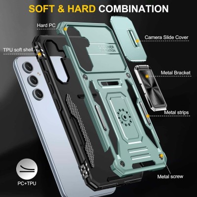 Ударостійкий чохол Camshield Army Ring для Samsung Galaxy A54 5G Зелений / Light Green