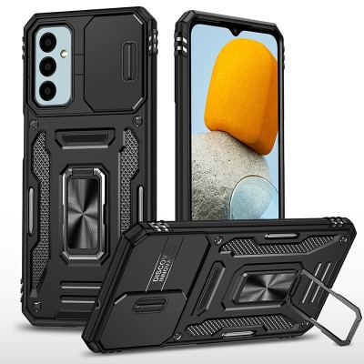 Ударостійкий чохол Camshield Army Ring для Samsung Galaxy M14 5G Чорний / Black