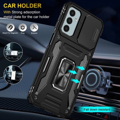 Ударостійкий чохол Camshield Army Ring для Samsung Galaxy M14 5G Чорний / Black