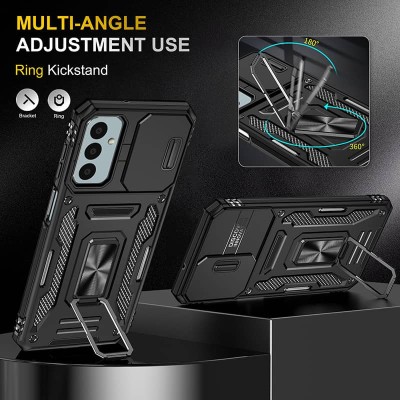 Ударостійкий чохол Camshield Army Ring для Samsung Galaxy M14 5G Чорний / Black