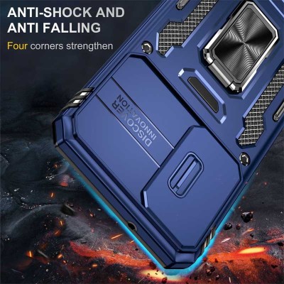 Ударостійкий чохол Camshield Army Ring для Samsung Galaxy S23 FE Синій / Navy