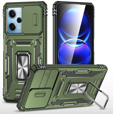 Ударостійкий чохол Camshield Army Ring для Xiaomi Redmi 12 / Poco M6 Pro 5G Оливковий / Army Green Ударостійкий чохол Camshield Army Ring для Xiaomi Redmi 12 / Poco M6 Pro 5G Оливковий / Army Green