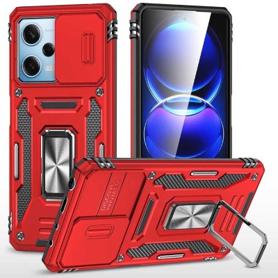 Ударостійкий чохол Camshield Army Ring для Xiaomi Redmi 12 / Poco M6 Pro 5G Червоний / Red