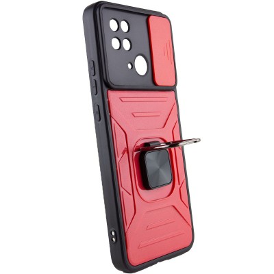 Ударостійкий чохол Camshield Flash Ring для Xiaomi Redmi 10C Червоний