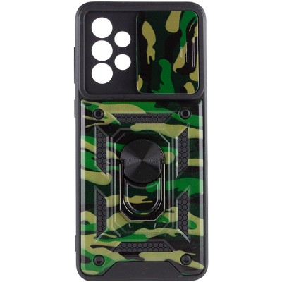 Ударостійкий чохол Camshield Serge Ring Camo для Samsung Galaxy A73 5G Зелений / Army Green
