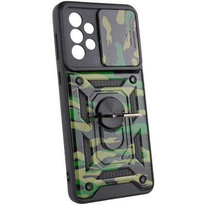 Ударостійкий чохол Camshield Serge Ring Camo для Samsung Galaxy A73 5G Зелений / Army Green