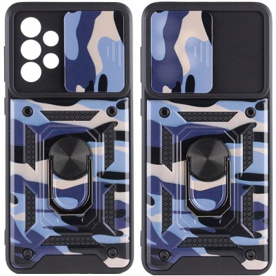 Ударостійкий чохол Camshield Serge Ring Camo для Samsung Galaxy A73 5G Фіолетовий / Army Purple