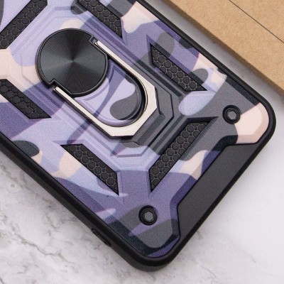 Ударостійкий чохол Camshield Serge Ring Camo для Xiaomi Redmi 10 Фіолетовий / Army Purple