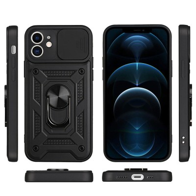 Ударостійкий чохол Camshield Serge Ring для Apple iPhone 11 (6.1") Чорний