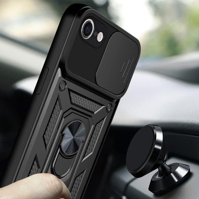 Ударостійкий чохол Camshield Serge Ring для Apple iPhone 7 / 8 / SE (2020) (4.7") Чорний