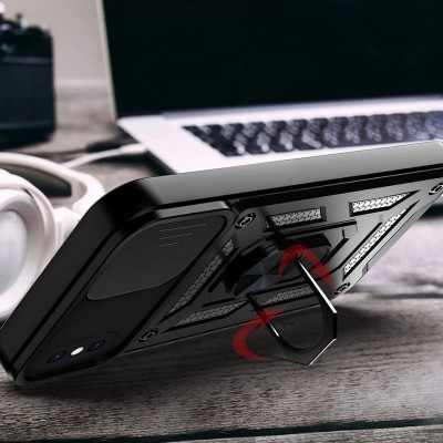 Ударостійкий чохол Camshield Serge Ring для Apple iPhone X / XS (5.8") Чорний