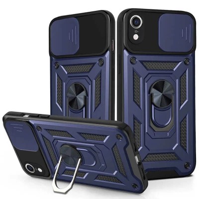 Ударостійкий чохол Camshield Serge Ring для Apple iPhone XR (6.1") Синій