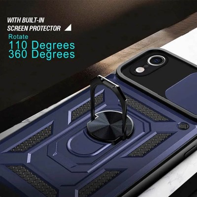 Ударостійкий чохол Camshield Serge Ring для Apple iPhone XR (6.1") Синій