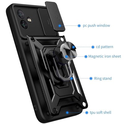Ударостійкий чохол Camshield Serge Ring для Samsung Galaxy A05 Чорний