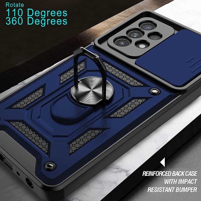 Ударостійкий чохол Camshield Serge Ring для Samsung Galaxy A13 4G Синій