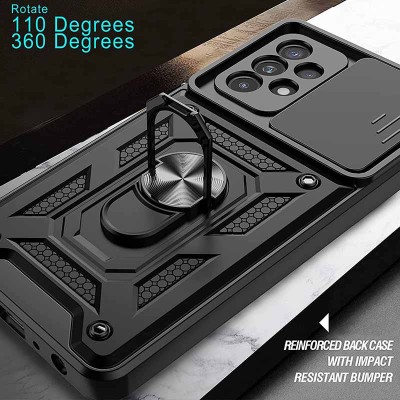 Ударостійкий чохол Camshield Serge Ring для Samsung Galaxy A73 5G Чорний Ударостійкий чохол Camshield Serge Ring для Samsung Galaxy A73 5G Чорний