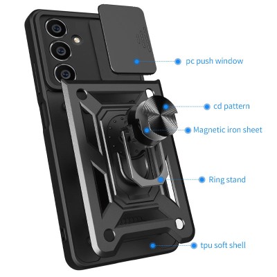 Ударостійкий чохол Camshield Serge Ring для Samsung Galaxy M34 5G Чорний