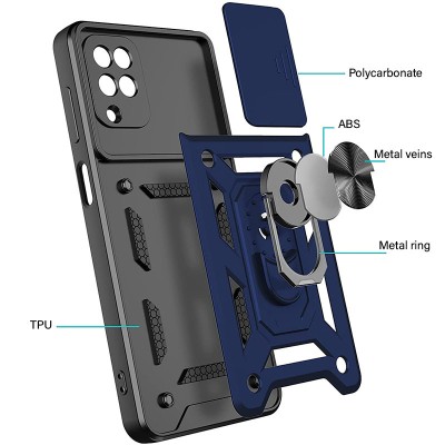 Ударостійкий чохол Camshield Serge Ring для Samsung Galaxy M53 5G Синій