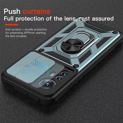 Ударостійкий чохол Camshield Serge Ring для Xiaomi 12T / 12T Pro Зелений