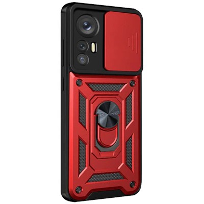 Ударостійкий чохол Camshield Serge Ring для Xiaomi 12T / 12T Pro Червоний