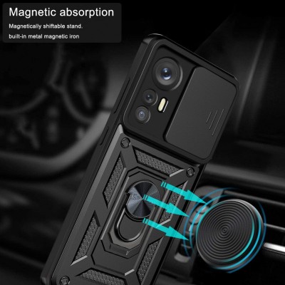 Ударостійкий чохол Camshield Serge Ring для Xiaomi 12T / 12T Pro Чорний