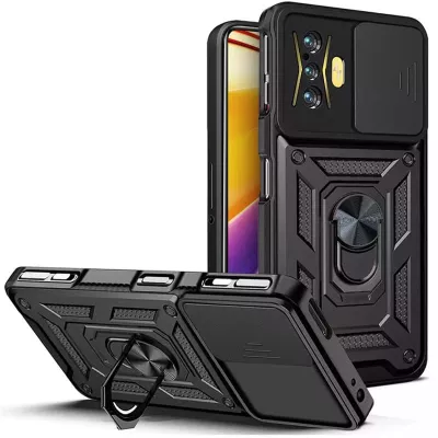 Ударостійкий чохол Camshield Serge Ring для Xiaomi Poco F4 GT Чорний