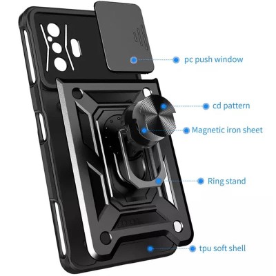 Ударостійкий чохол Camshield Serge Ring для Xiaomi Poco F4 GT Чорний