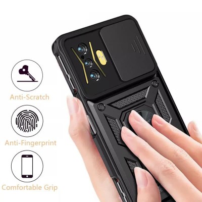 Ударостійкий чохол Camshield Serge Ring для Xiaomi Poco F4 GT Чорний
