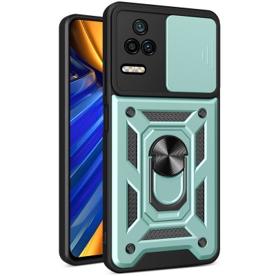 Ударостійкий чохол Camshield Serge Ring для Xiaomi Poco F4 Зелений