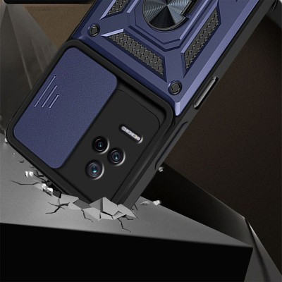 Ударостійкий чохол Camshield Serge Ring для Xiaomi Poco F4 Синій