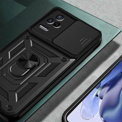 Ударостійкий чохол Camshield Serge Ring для Xiaomi Poco F4 Чорний
